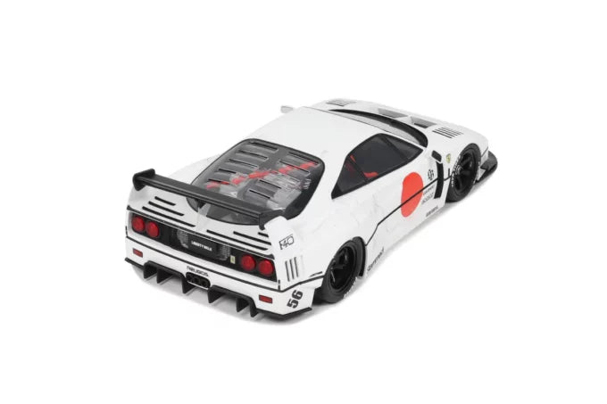 GT Spirit 1:18 Scale Ferrari F40 Liberty Walk White Diecast Model Car - Premium Collectible for Display, Racing Enthusiasts & Car Lovers