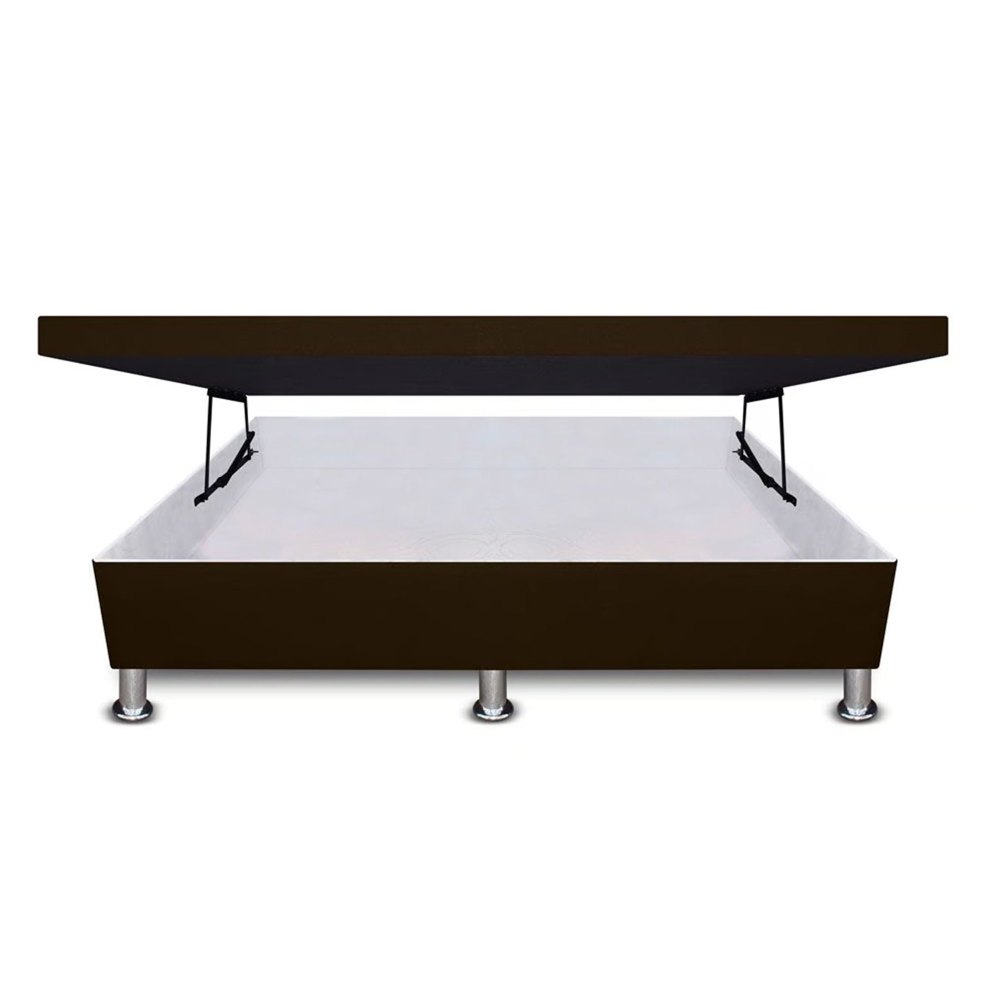 90x43Cm Storage Ottoman Coffee Brown - Horizontal Opening Chest for Single Bed 90x190Cm - Perfect for Bedroom, Living Room & Small Space Organization
