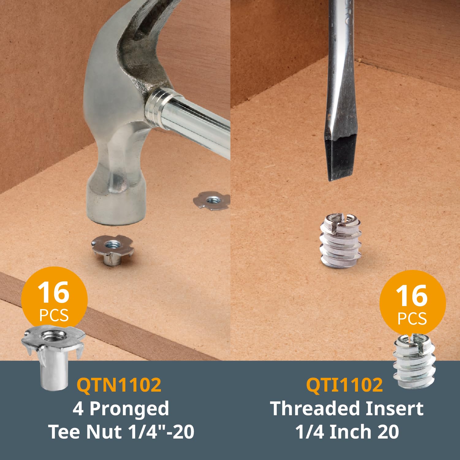 POWERTEC 128pc T Track Kit with Star Knobs - Woodworking Jigs & Fixtures Accessories