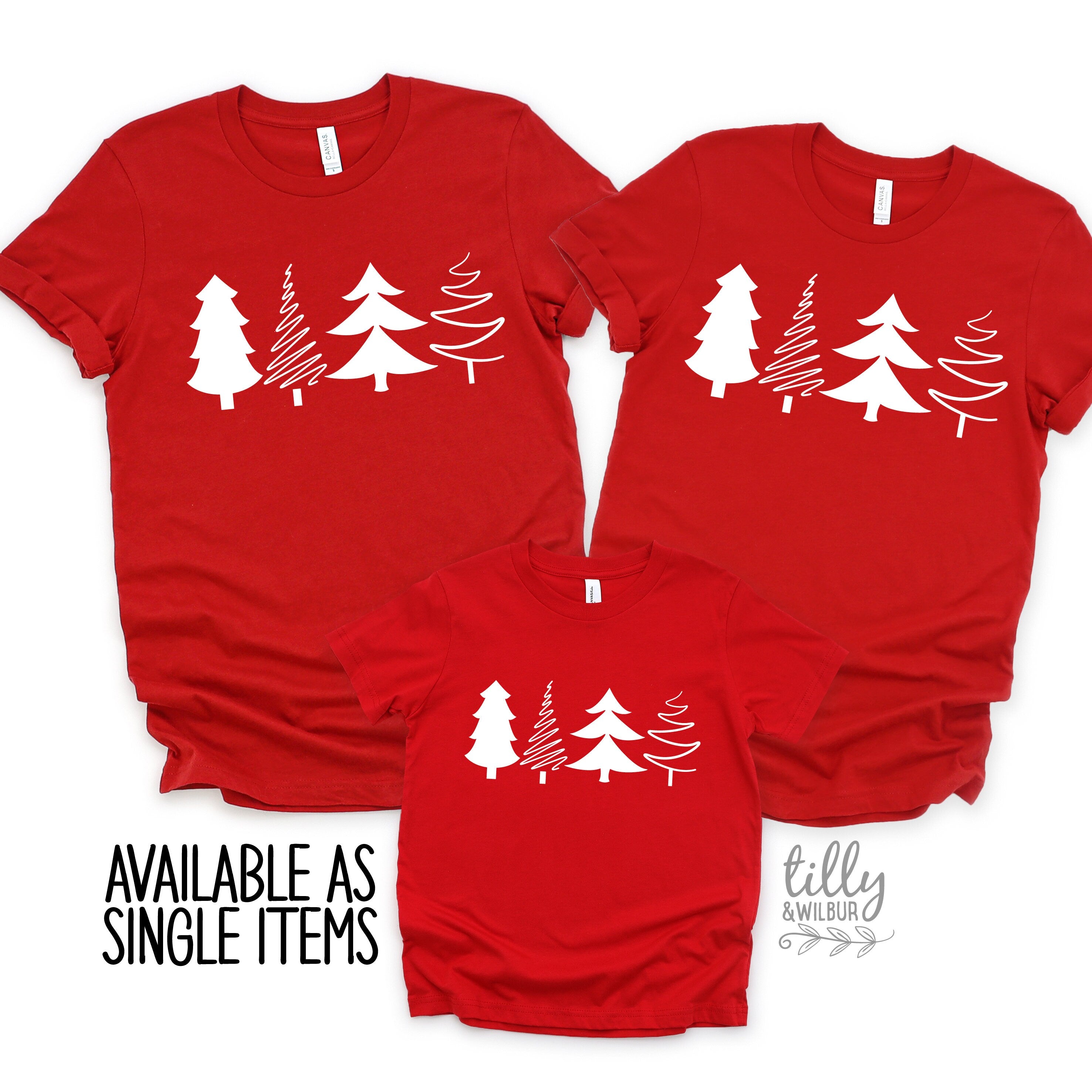 Festive Christmas Tree Graphic T-Shirts for Men & Women - Holiday Party, Family Gathering & Casual Wear - Multiple Colors Available