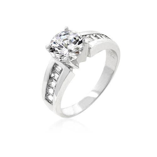 Antoinette Sterling Silver Engagement Ring for Women - Elegant Wedding Band, Promise Ring, Anniversary Gift for Her