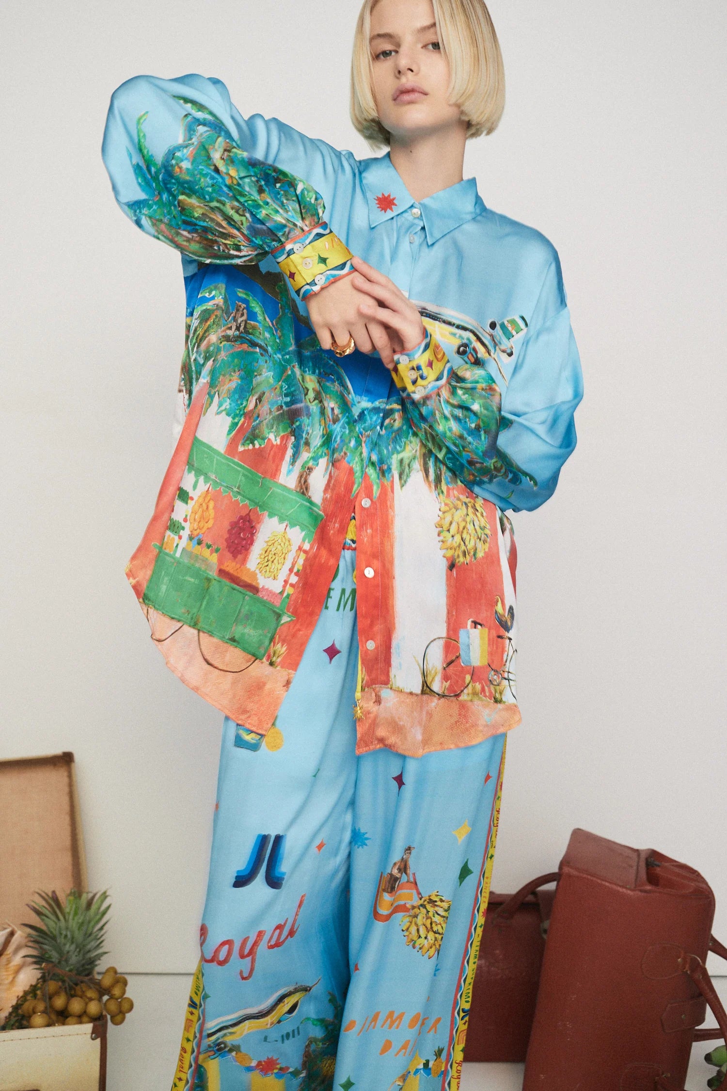 All Aboard Silk Shirt for Women - Elegant Long Sleeve Blouse for Work, Party & Special Occasions