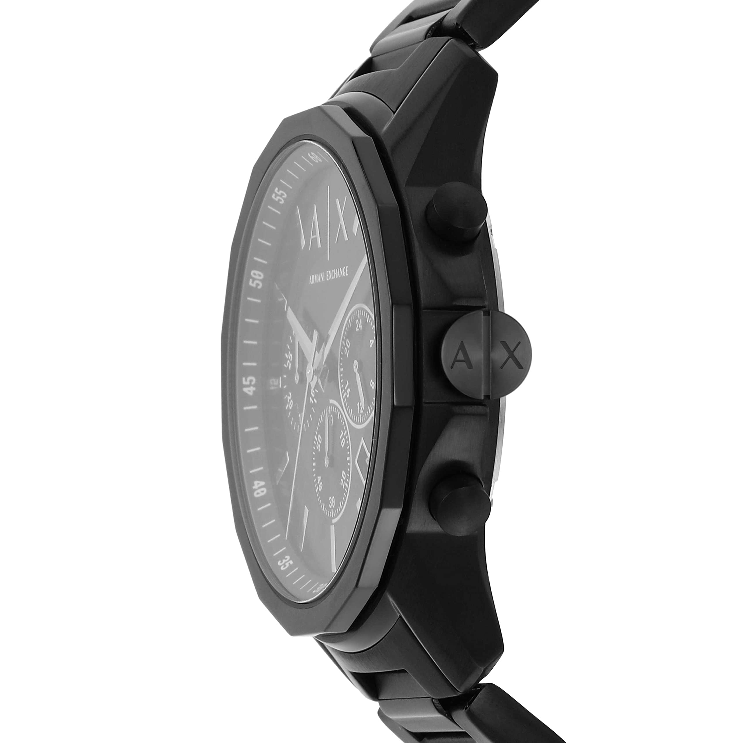 AX Armani Exchange Men's Chronograph Dress Watch - Stainless Steel, Silicone or Leather Band Options | Elegant Timepiece for Business, Formal Events & Everyday Wear
