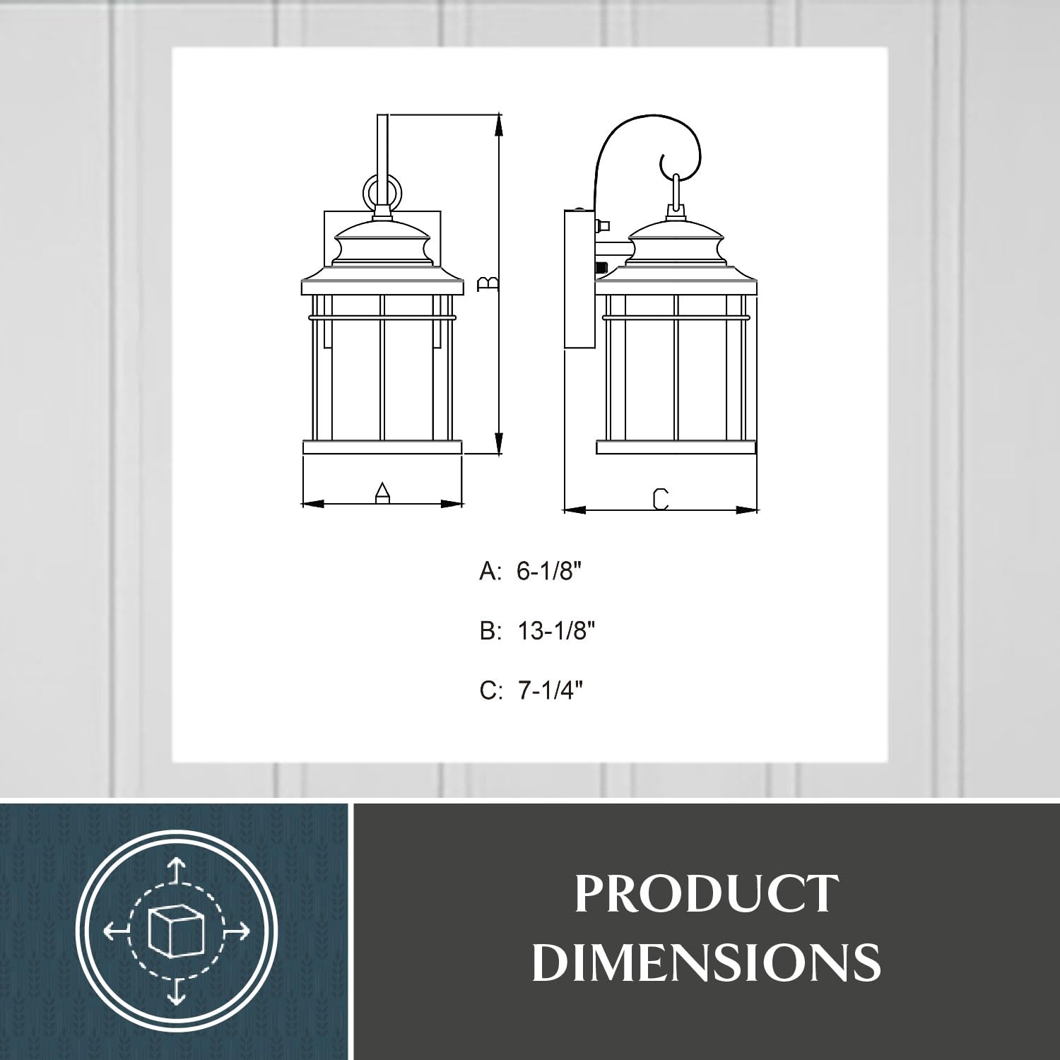 VAXCEL Melbourne 1-Light LED Bronze Outdoor Wall Lantern with Clear Glass - Dusk to Dawn Sensor - Coastal Style Lighting for Porch, Patio & Entryway
