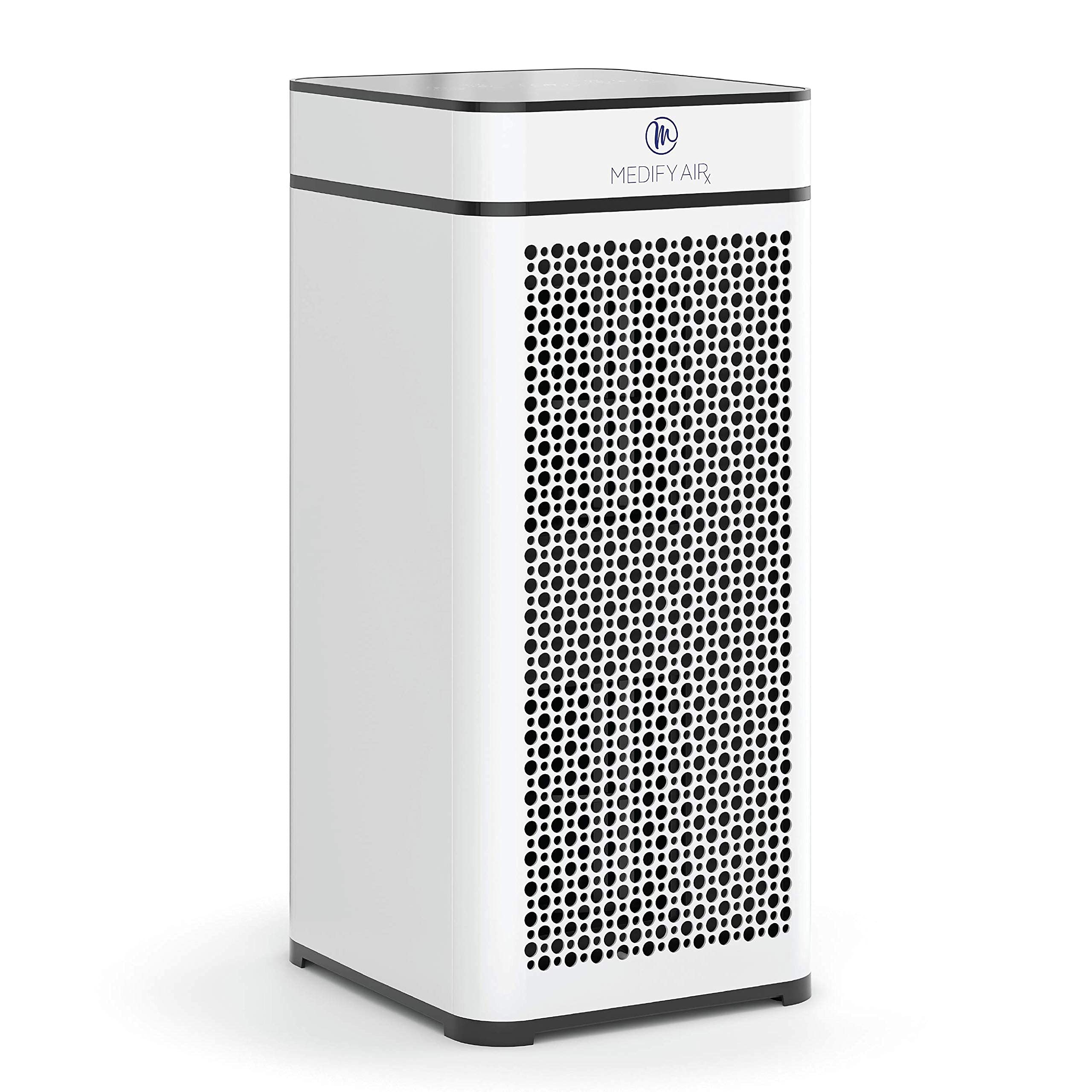 Medify MA-40 True HEPA H13 Air Purifier - Covers 1,793 sq ft in 1 Hour | Eliminates Smoke, Wildfire Smoke, Odors, Pollen & Pet Dander | Filters 99.9% of Particles Down to 0.1 Microns | White Air Cleaner for Home, Bedroom, Office & Allergy Relief (1-Pack)
