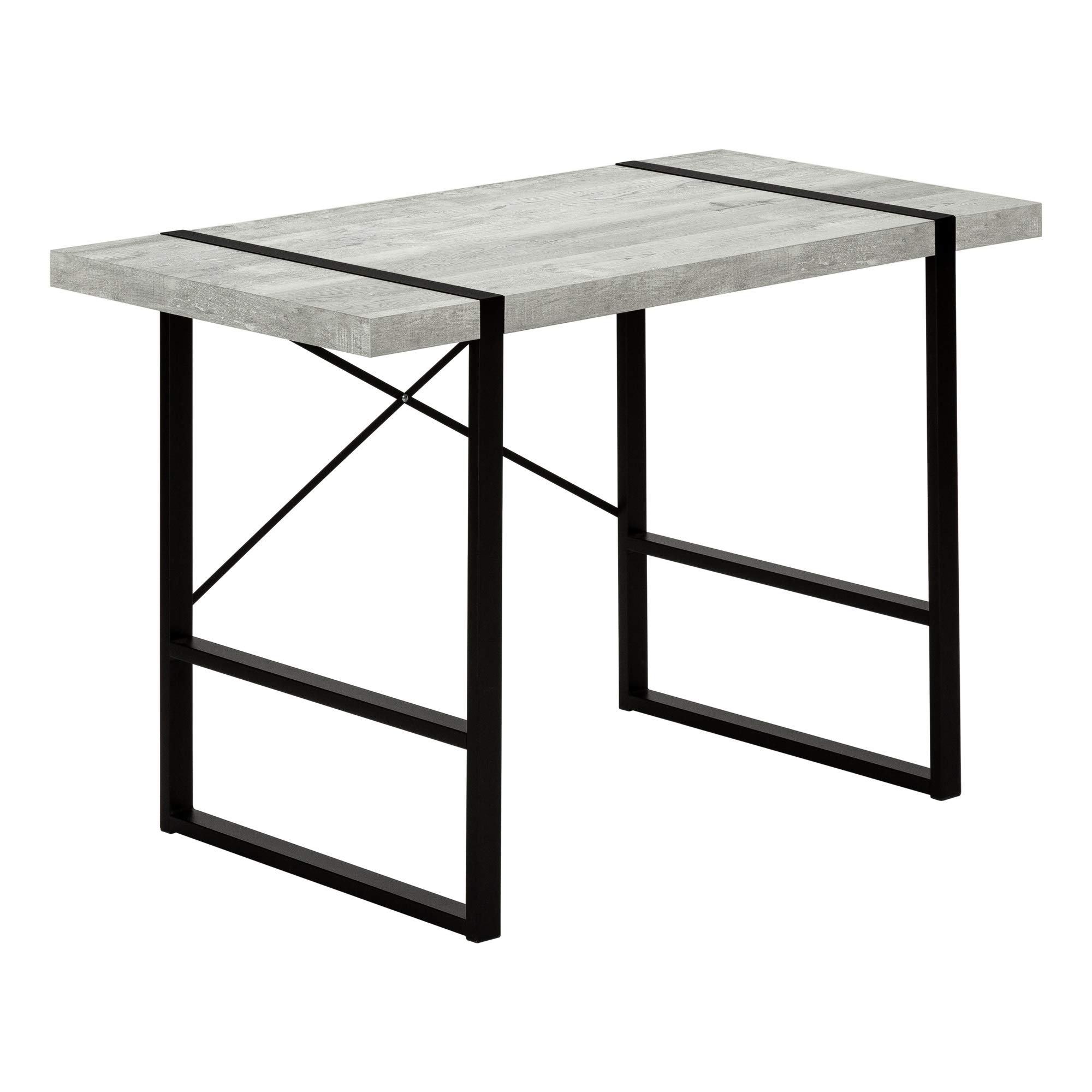 Ergode 48 Inch Computer Desk with Reclaimed Wood Top & Black Metal Frame - Modern Home Office Desk for Work, Study, and Gaming