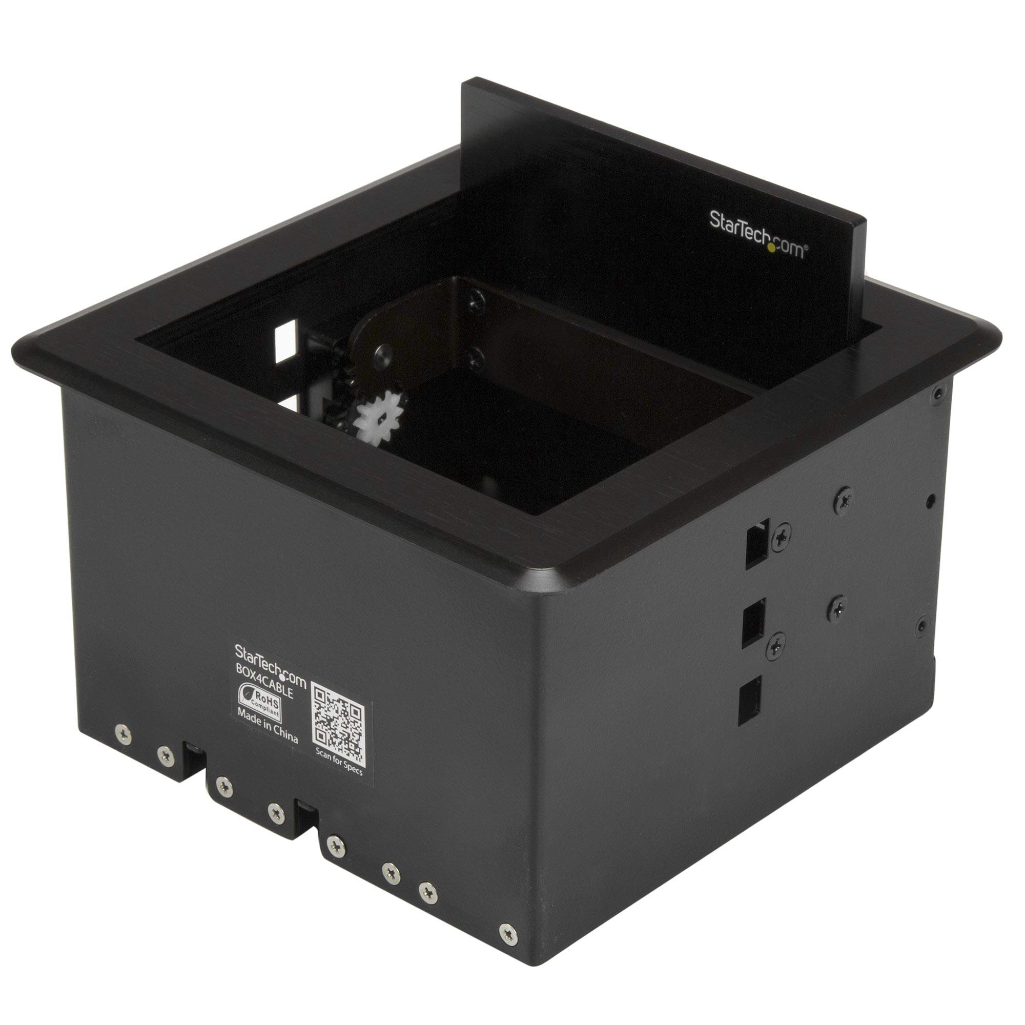 StarTech.com Conference Table Cable Management Box – Organize Wires & Cables for AV Equipment – Under Desk Wire Organizer for Office & Meeting Rooms – Ideal for Conference Tables & Home Office Desks