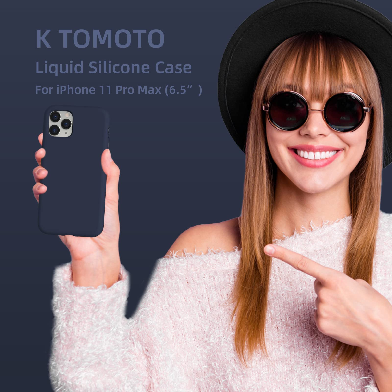 K TOMOTO Shockproof Liquid Silicone Case for iPhone 11 Pro Max (6.5