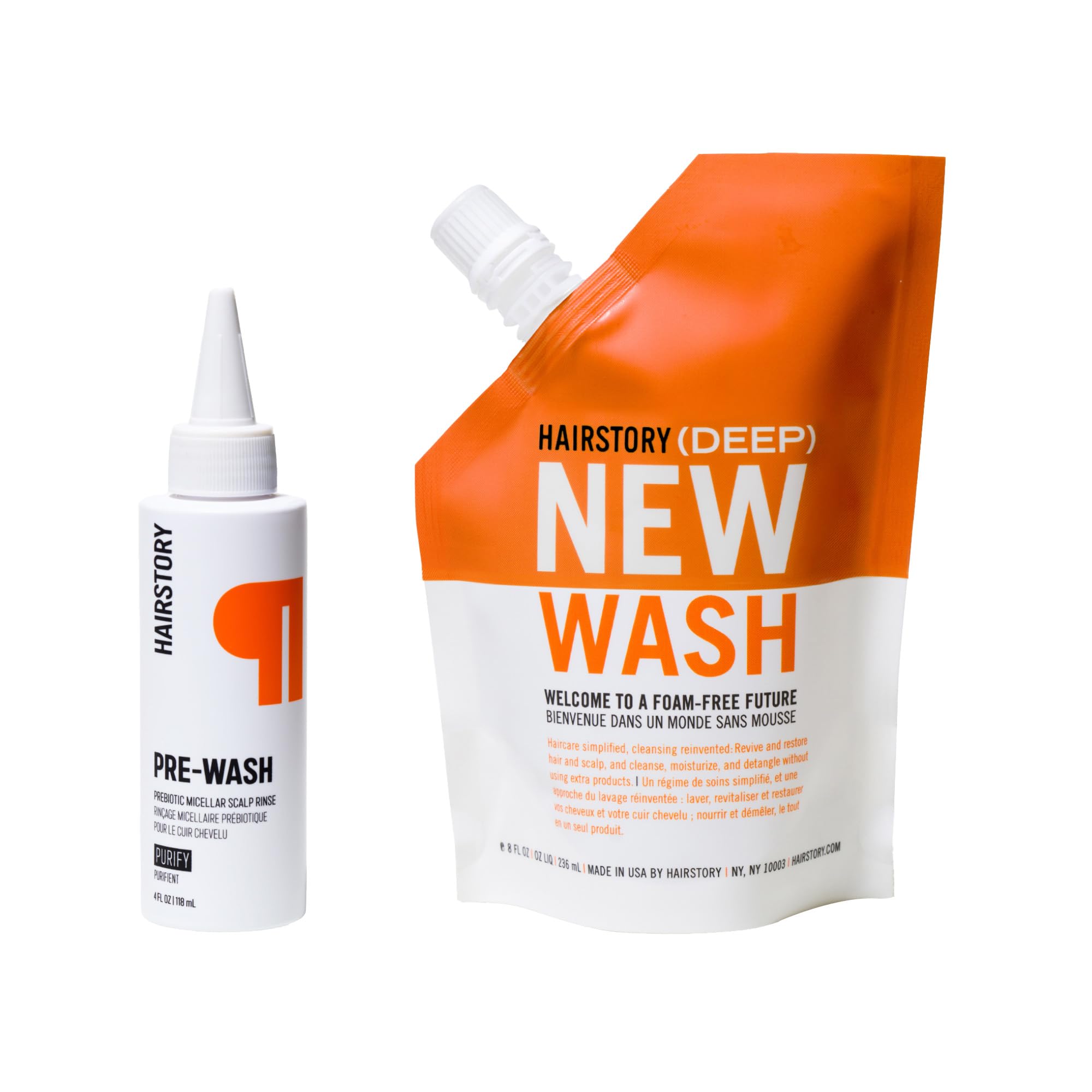 Hairstory New Wash Duo for Oily Hair - Deep Cleansing & Clarifying Shampoo & Pre-Wash Treatment | Purifies Scalp, Removes Excess Oil & Conditions Hair | Perfect for Daily Hair Care & Deep Cleansing Routine