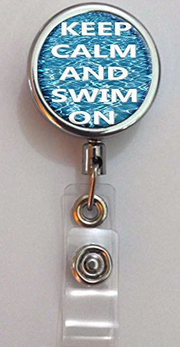 Retractable ID Badge Holder with Lanyard & Clip for Swimming & Work