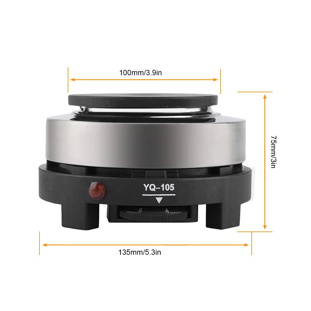 Portable Electric Hot Plate - 500W Mini Single Burner Stove with Adjustable Temperature for Coffee, Cooking & Heating Water | Perfect for Camping, Kitchen & Moka Pot | 110V Compact Cooktop