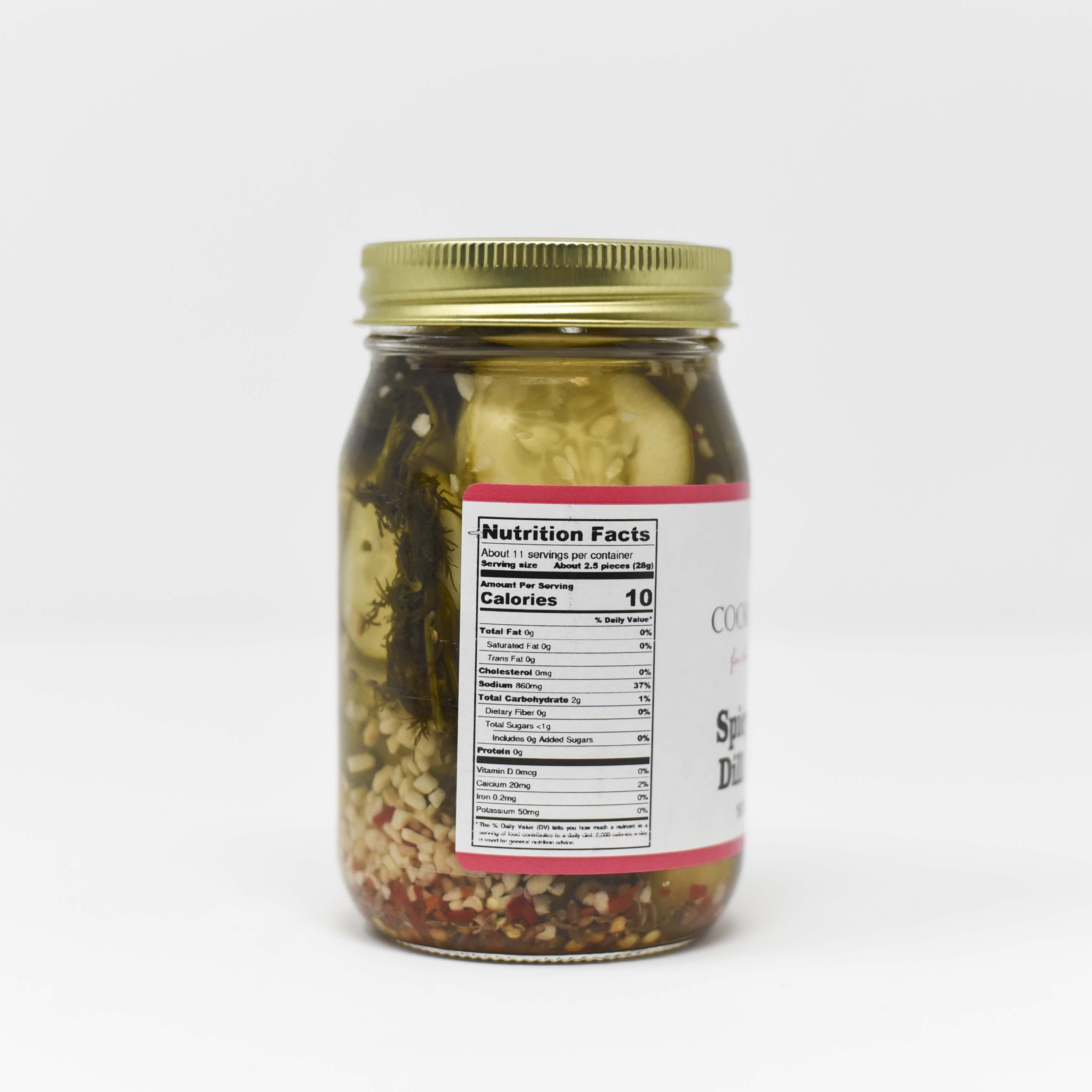 Spicy Garlic Dill Pickles - Crunchy, Tangy & Flavorful - Perfect for Burgers, Sandwiches & Snacking - 16oz Jar