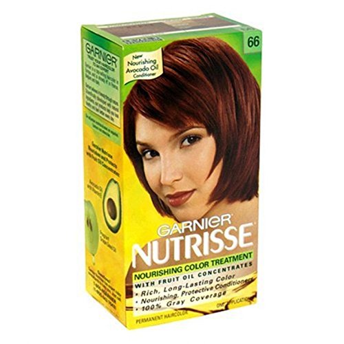 Nutrisse Haircolor - 66 Pomegranate (True Red) | Permanent Hair Dye for Vibrant Red Hair | At-Home Hair Coloring for Women & Men | Perfect for Brunettes & Dark Hair | Salon-Quality Results for Parties, Weddings & Special Events