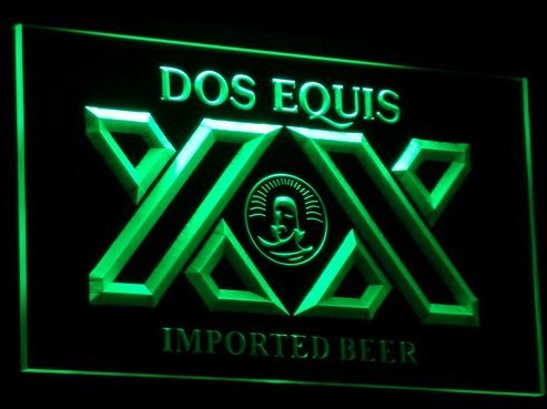 Vintage Dos Equis Beer Neon Bar Sign - 12x8 Inch LED Pub Light for Restaurants, Taverns & Man Caves - Perfect for Home Bars, Game Rooms & Sports Decor