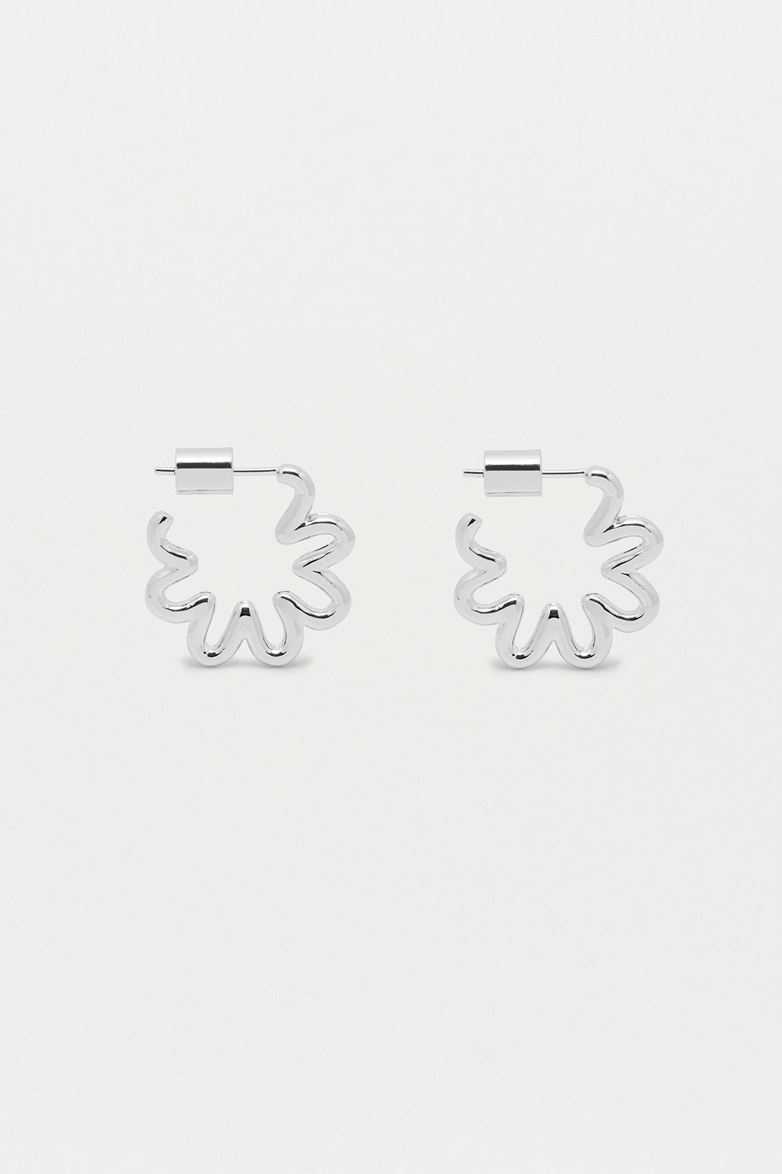 Mini Squiggle Flower Hoops Earrings - Dainty Floral Boho Earrings for Women | Perfect for Everyday Wear, Parties & Gifts