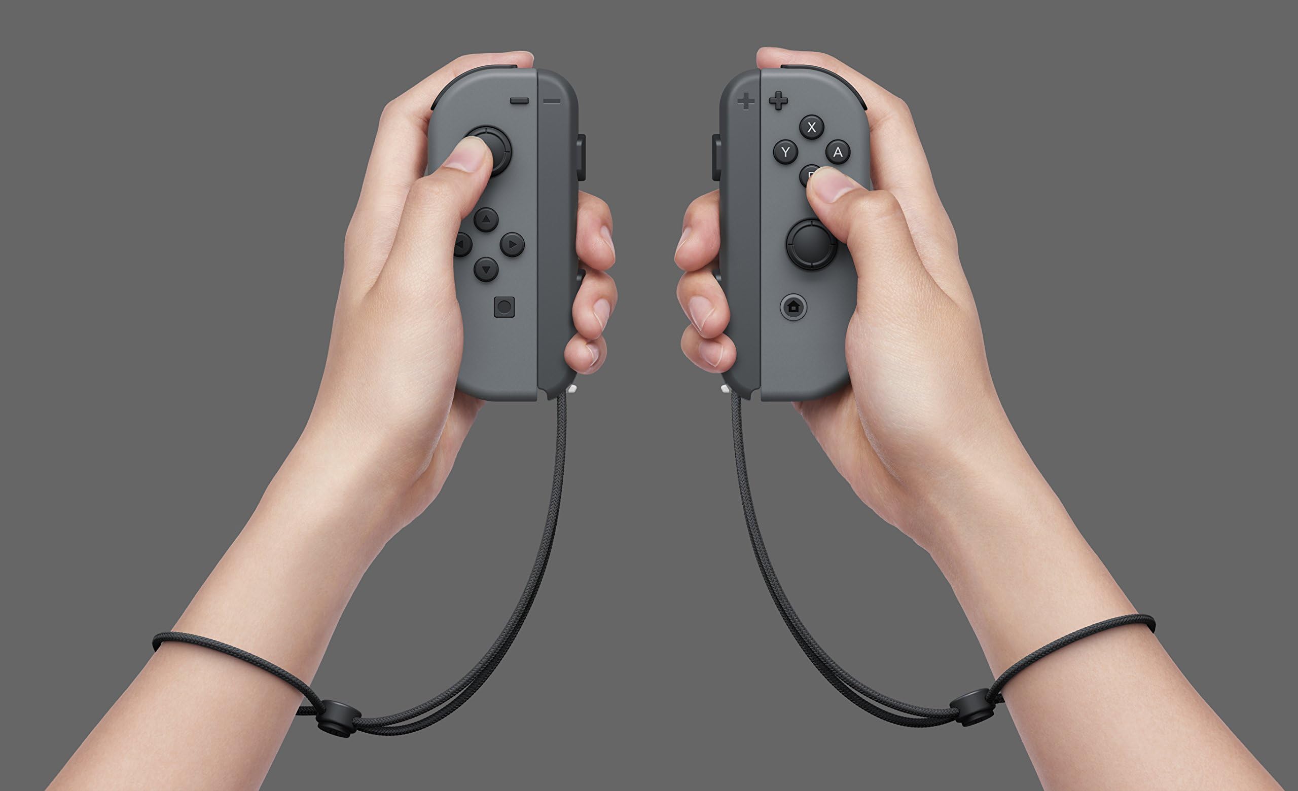 Nintendo Switch Console with Gray Joy-Con Controllers (HAC-001-01) - Portable Gaming System for Home & Travel Entertainment