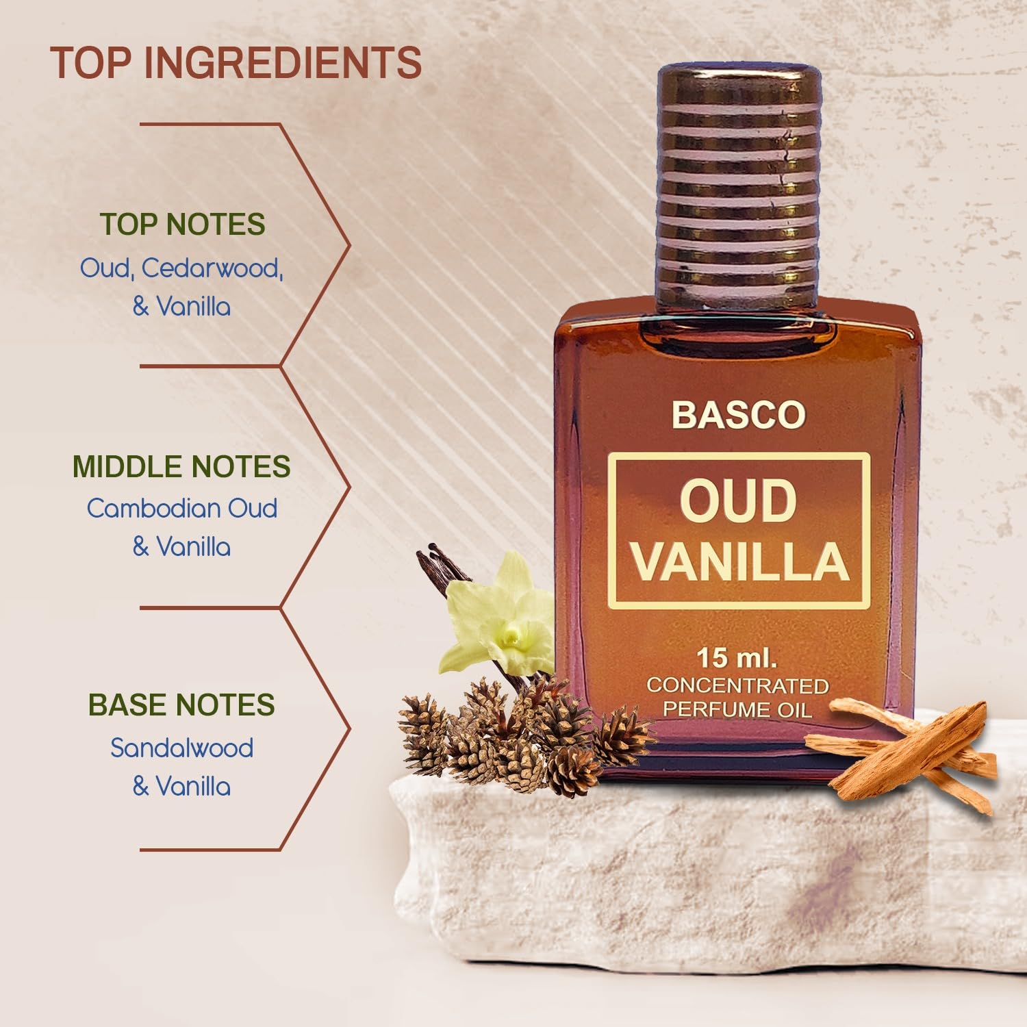 BASCO OUD VANILLA ATTAR Perfume for Men & Women - Long Lasting Fragrance, Alcohol-Free, Expertly Crafted - Perfect for Date Nights, Special Occasions & Daily Wear