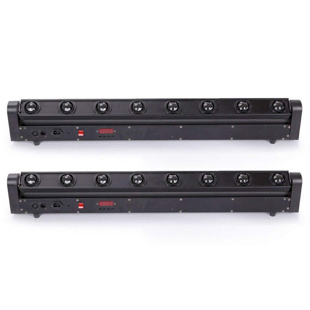 2PCS 8x10W LED Moving Head Stage Lights - 4-in-1 RGBW DMX512 Sound Activated Strobe Effect DJ Lighting for Disco, KTV, Club, Party & Wedding | Professional Stage Lighting for Live Shows & Events