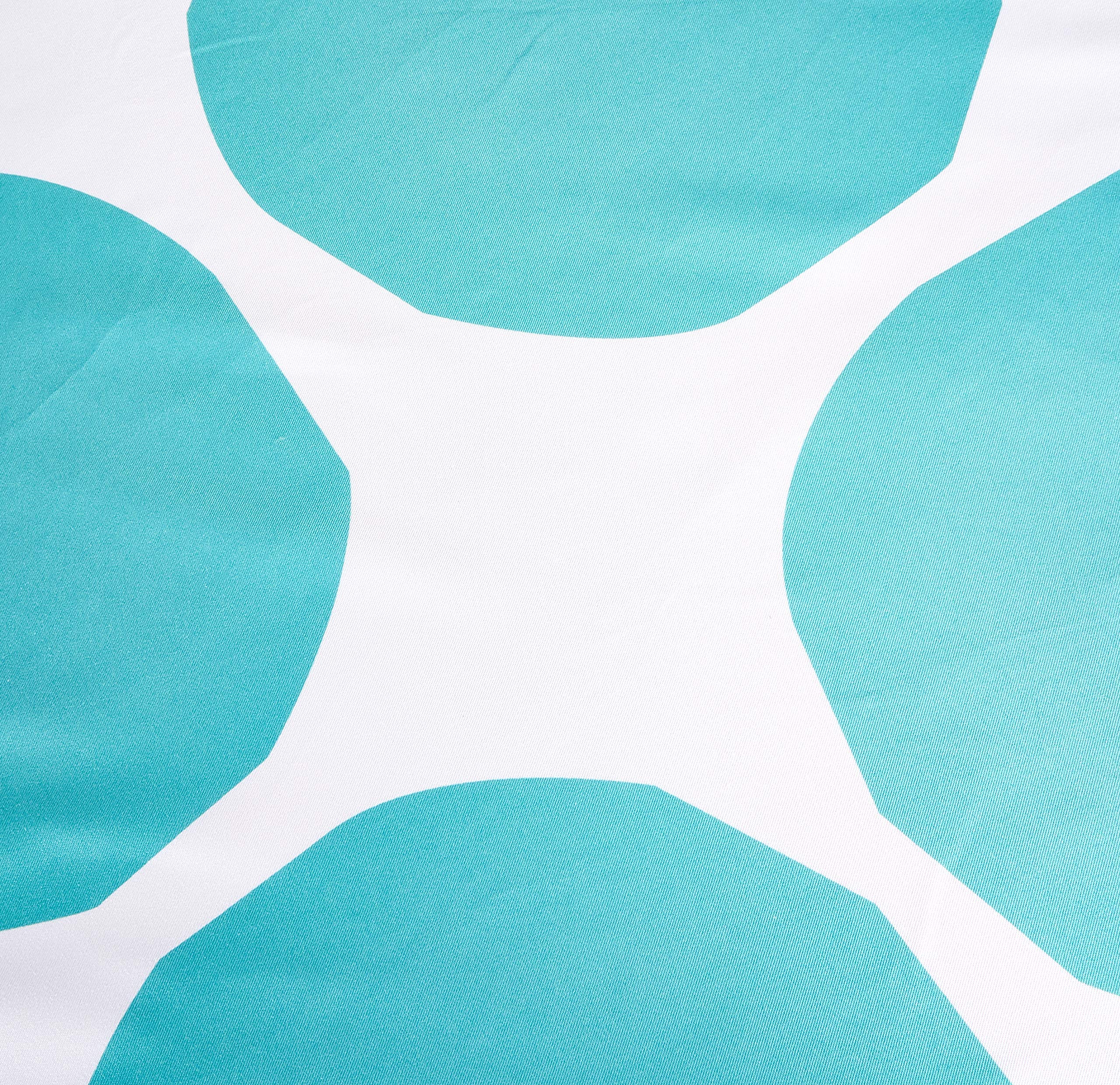 iDesign Teal Dot Shower Curtain - Waterproof Bathroom Decor for Modern Homes | Perfect for Bathrooms, Guest Suites & Dorm Showers