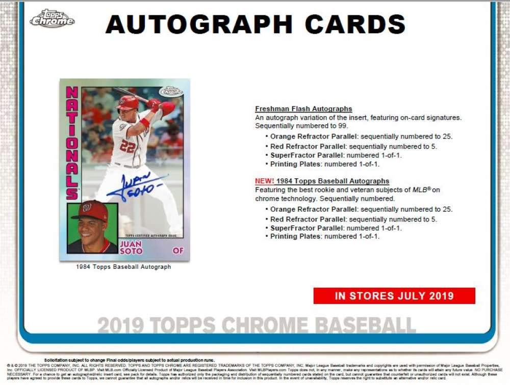 2019 Topps Chrome Baseball Blaster Box - 8 Packs (4 Cards Each) with 4 Sepia Refractors | MLB Trading Cards Collection for Sports Fans & Collectors | Perfect for Gifts, Display, and Investment