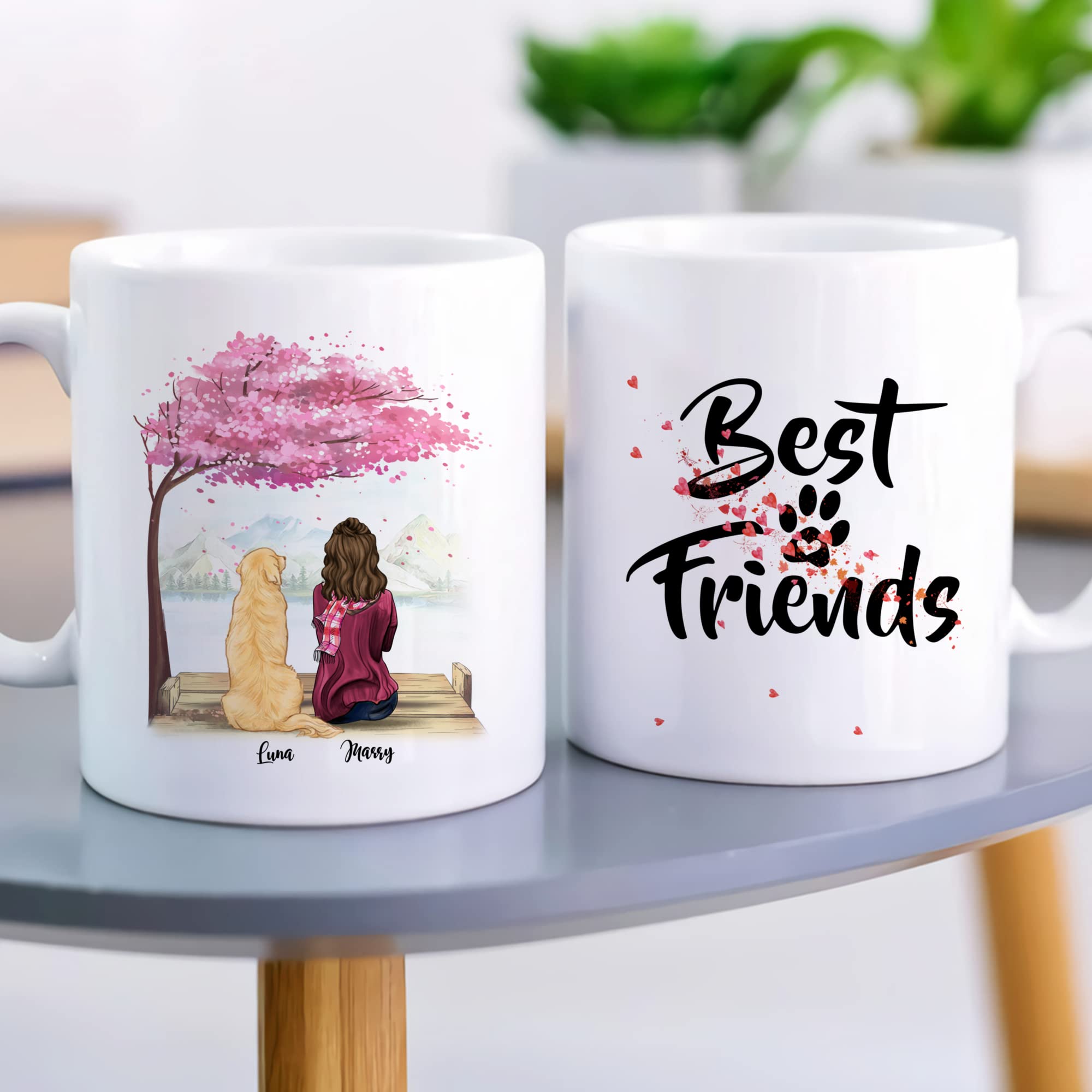 Personalized Dog Mug - Custom Best Friends Coffee Cup for Dog Lovers | 11oz & 15oz Options | Funny Gift for Dog Moms & Owners | Perfect for Morning Coffee, Office Use & Pet Lover Gifts