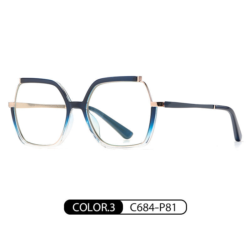 Stylish Geometric Metal Eyeglass Frames TJ882 - Trendy Unisex Optical Glasses for Men & Women - Perfect for Office, Reading, and Fashion Accessories