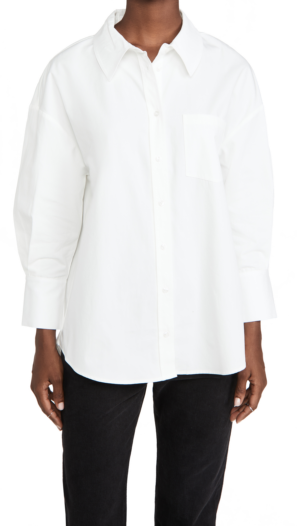 ANINE BING Women's Mika Shirt - Stylish Button Down Blouse for Casual & Office Wear | Trendy Tops for Women | Perfect for Work, Date Night & Everyday Outfits