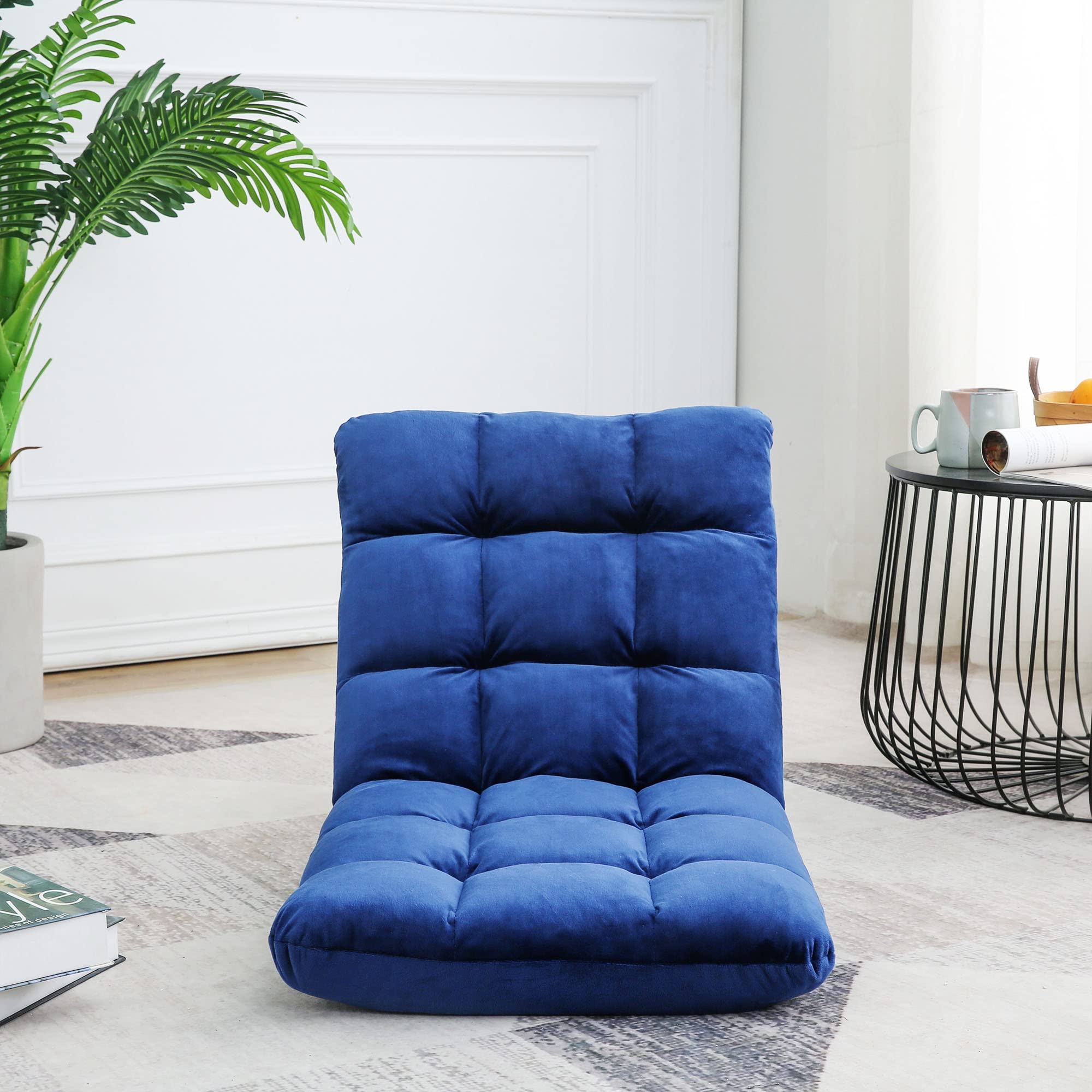 42-Position Adjustable Backrest Floor Sofa Chair - Upholstered Lounge Chair for Meditation, Reading & Gaming - Foldable Lazy Chair for Living Room, Bedroom & Home Theater - Comfortable Floor Seating Solution for Relaxation & Entertainment