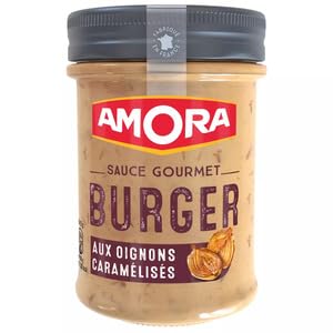Amora Burger Sauce with Caramelized Onions 188g - Gourmet French Condiment for Burgers, Sandwiches & Grilled Meats - Perfect for BBQs, Picnics & Family Dinners
