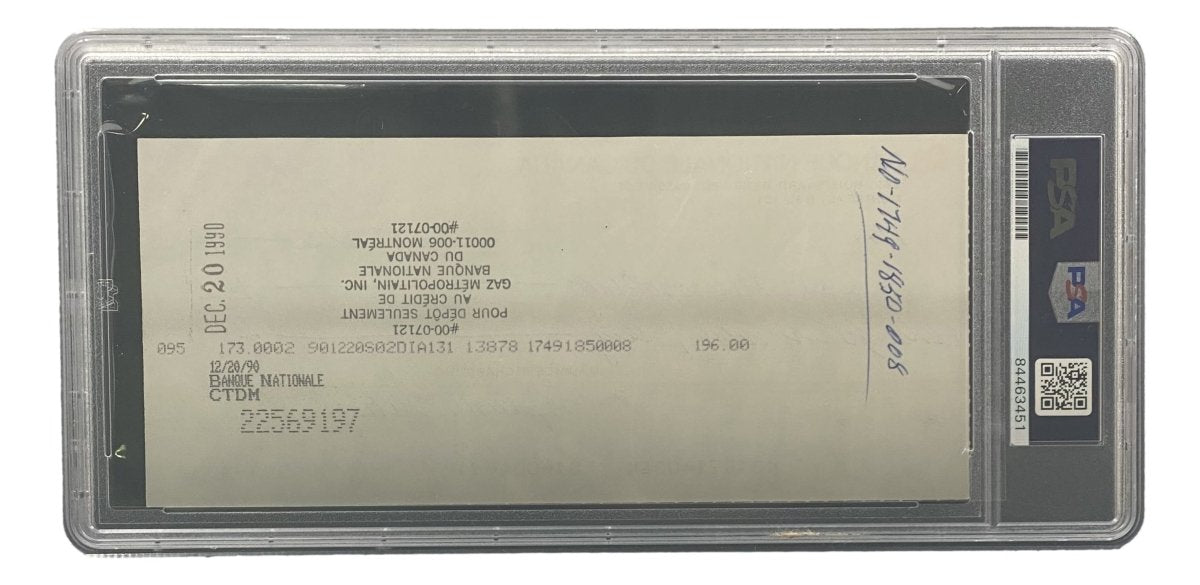 Authentic Maurice Richard Signed Montreal Canadiens Hockey Memorabilia - PSA/DNA Certified Bank Check #172 - Perfect for NHL Collectors, Sports Memorabilia Displays & Hockey Fan Gifts