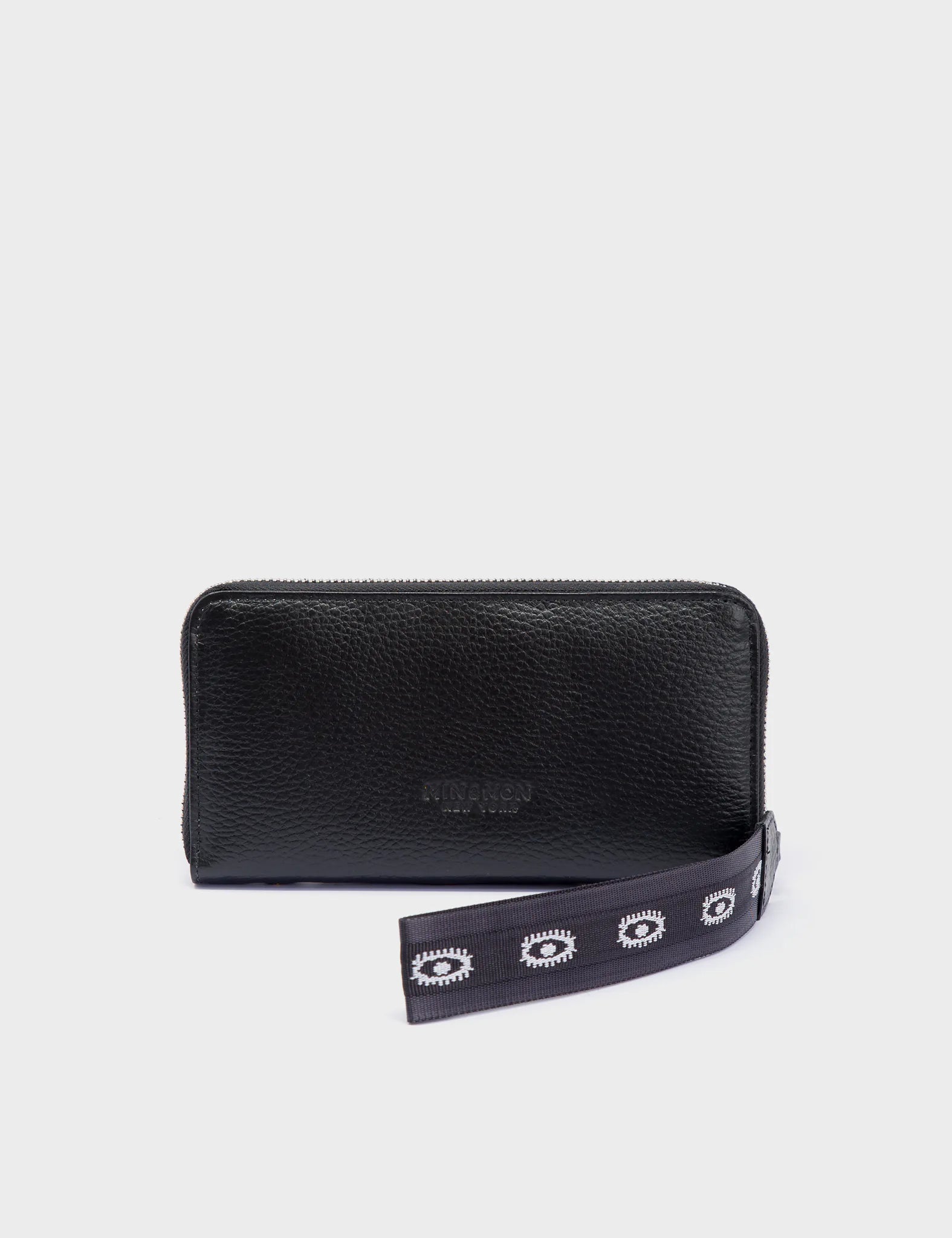 Premium Francis Black Leather Wallet with Eye Love New York Embroidery - Stylish & Durable Men's Bifold Wallet for Everyday Use, Travel & Gifts