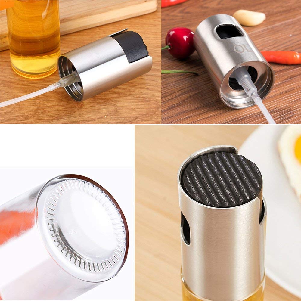 Premium Olive Oil Sprayer Bottle - Non-Aerosol Cooking Oil Dispenser for Air Fryer, Kitchen, Baking, Salad & BBQ | Reusable Vinegar Spritzer for Healthy Cooking & Grilling