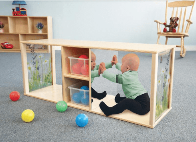 Nature View Discovery Crawl Thru Cabinet WB0861 - Interactive Wooden Activity Center for Toddlers 1-3 Years | Montessori Learning Toy for Sensory Play & Early Childhood Development | Perfect for Daycare, Preschool & Home Playrooms