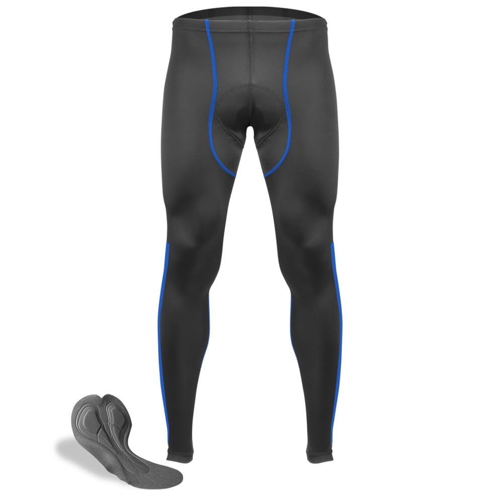 Men's Triumph Padded Cycling Tights - High Performance Compression Spandex Bike Shorts for Road & Mountain Biking - Breathable & Moisture-Wicking - Made in USA - Perfect for Long Distance Cycling & Training
