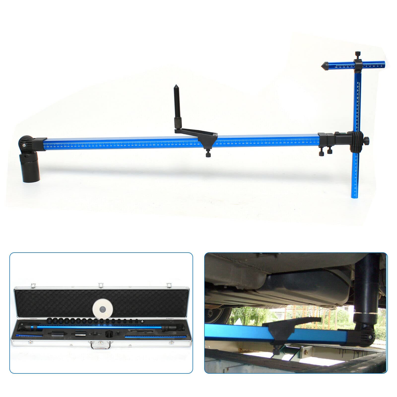 High Precision 2D Measuring System - Universal Auto Body Frame Machine Tram Gauge | Retractable Aluminum Measuring Tool for Construction & Machinery Repair | Perfect for Vehicle Frame Alignment & Structural Measurement