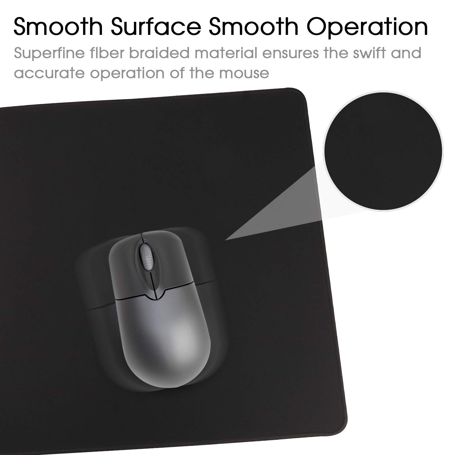 XXL Gaming Mouse Pad 35.4x15.7 Inch - Non-Slip Rubber Base for Precision & Speed - Large Extended Mouse Mat for PC, Laptop, Office & Esports Gaming (90x40cm, Black)