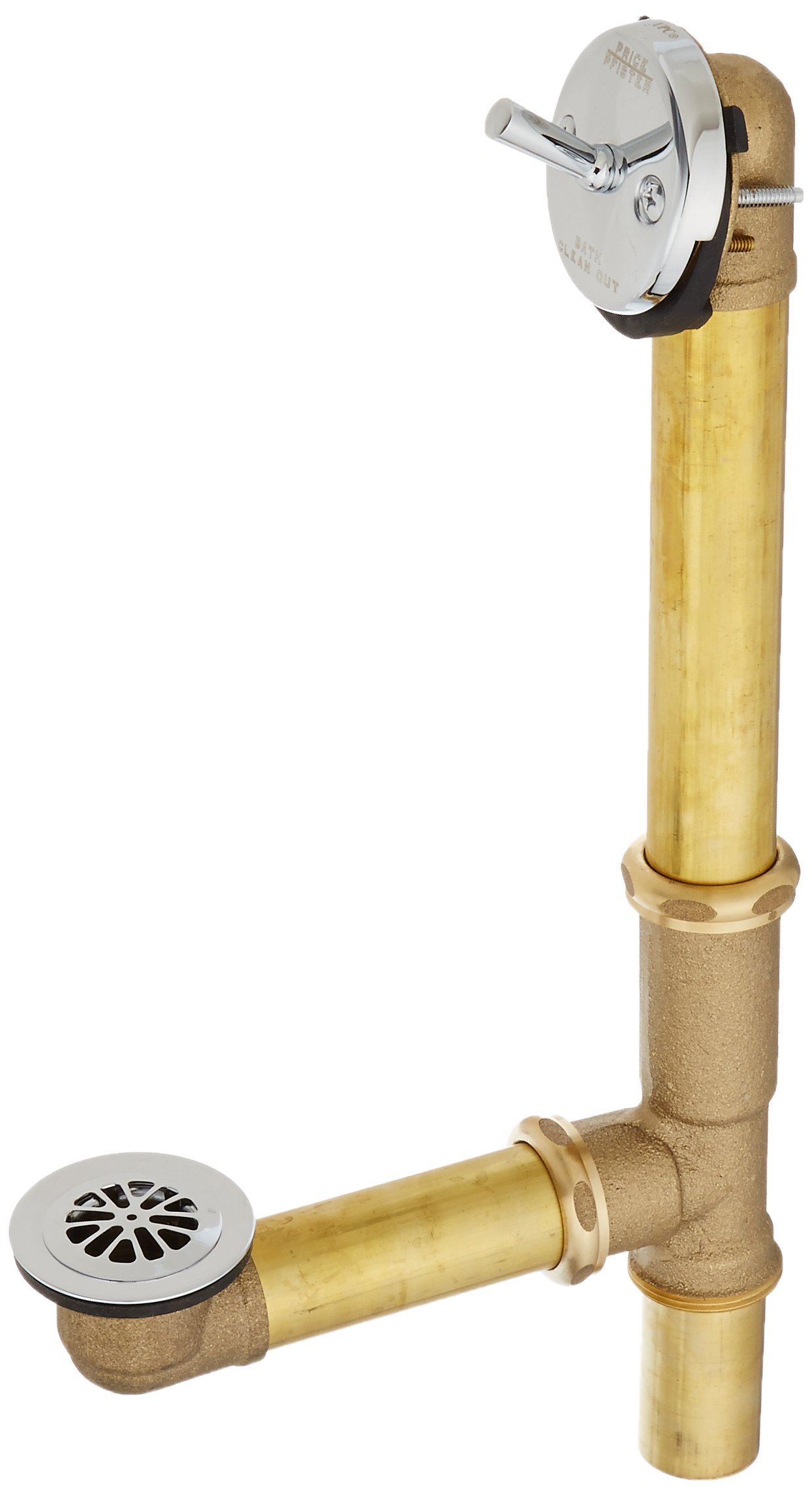 Pfister 19-020 Chrome Waste and Overflow Trip Lever Drain Assembly - Perfect for Bathroom Sink, Bathtub, and Shower Drain Replacement