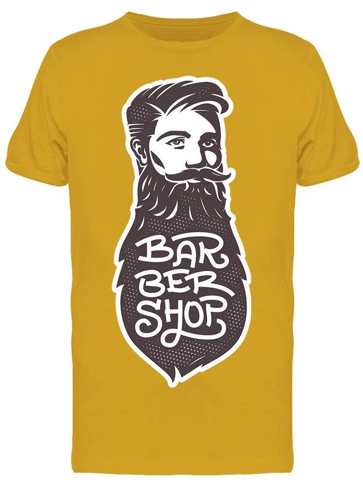 Men's Barber Shop Text Graphic T-Shirt - Cool Beard Design for Barbers & Grooming Enthusiasts | Perfect for Barber Appreciation, Gifts & Casual Wear