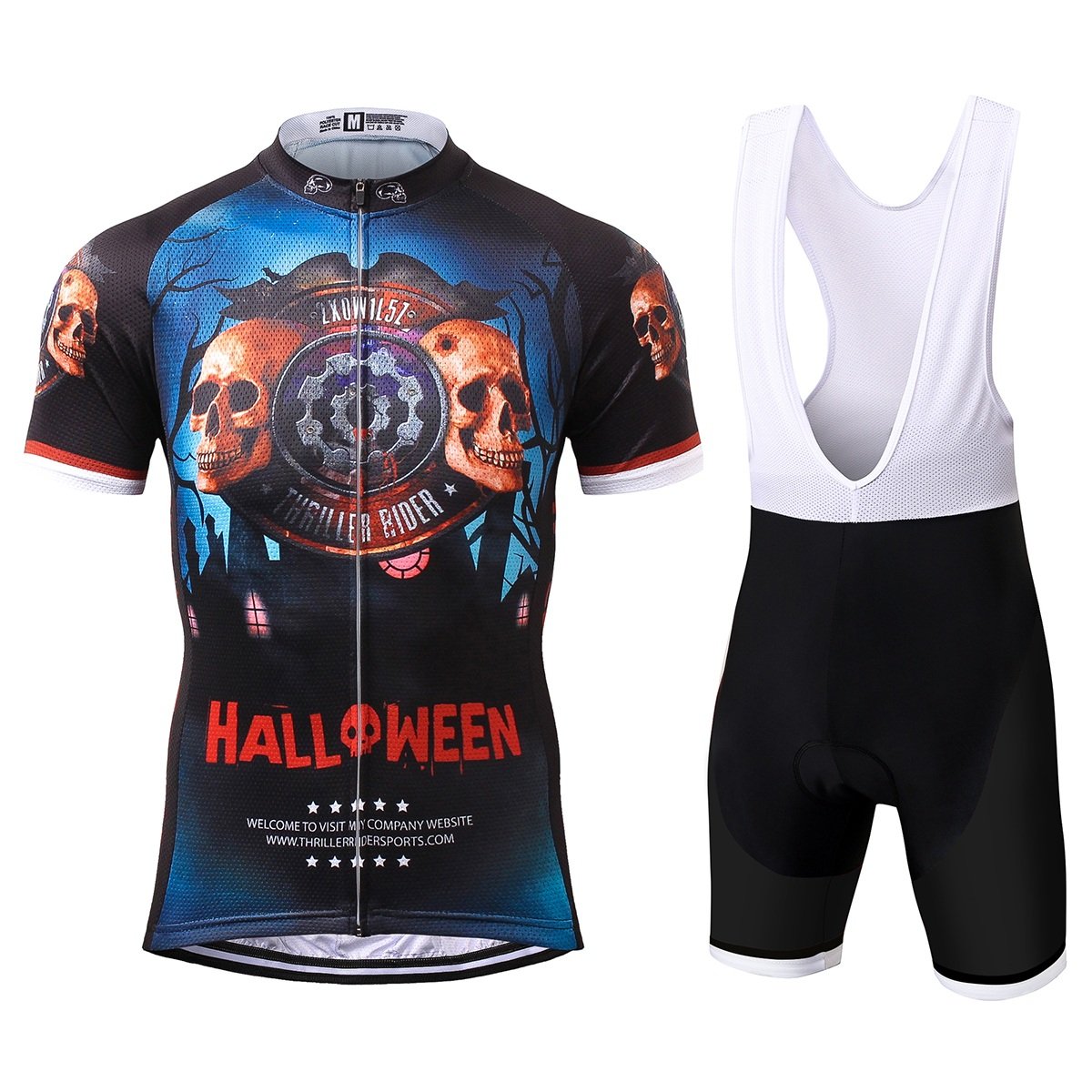 Men's Horror Halloween Mountain Bike Jersey - Short Sleeve Cycling Shirt for Thrill Riders | Outdoor Sports & Scary Trail Adventures