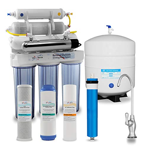 11-Stage Reverse Osmosis Water Filtration System - 50 GPD Under Sink RO System with UV & Alkaline Filter, PH 5-1 Adjustment for Pure Drinking Water - Perfect for Home, Office, and Kitchen Use