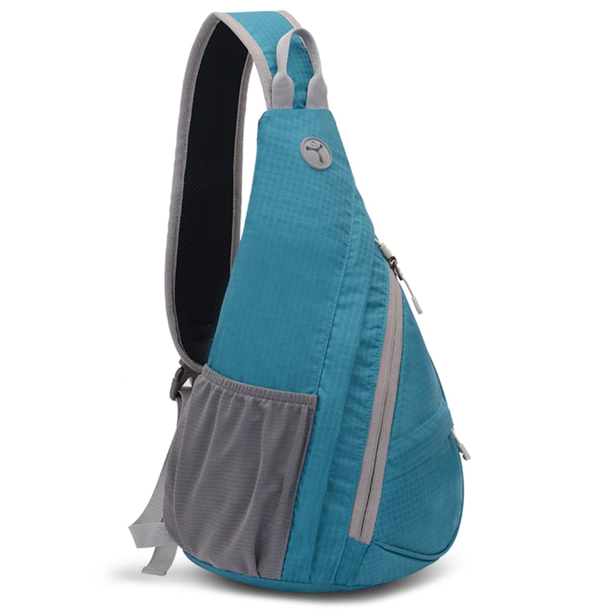 Sanmenxiadongjun Large Capacity Unisex Chest Bag - Breathable Crossbody Backpack for Hiking, Walking & Travel | Lightweight Shoulder Bag with Hidden Earphone Hole | Perfect for Outdoor Adventures & Daily Commute (Lake Green)