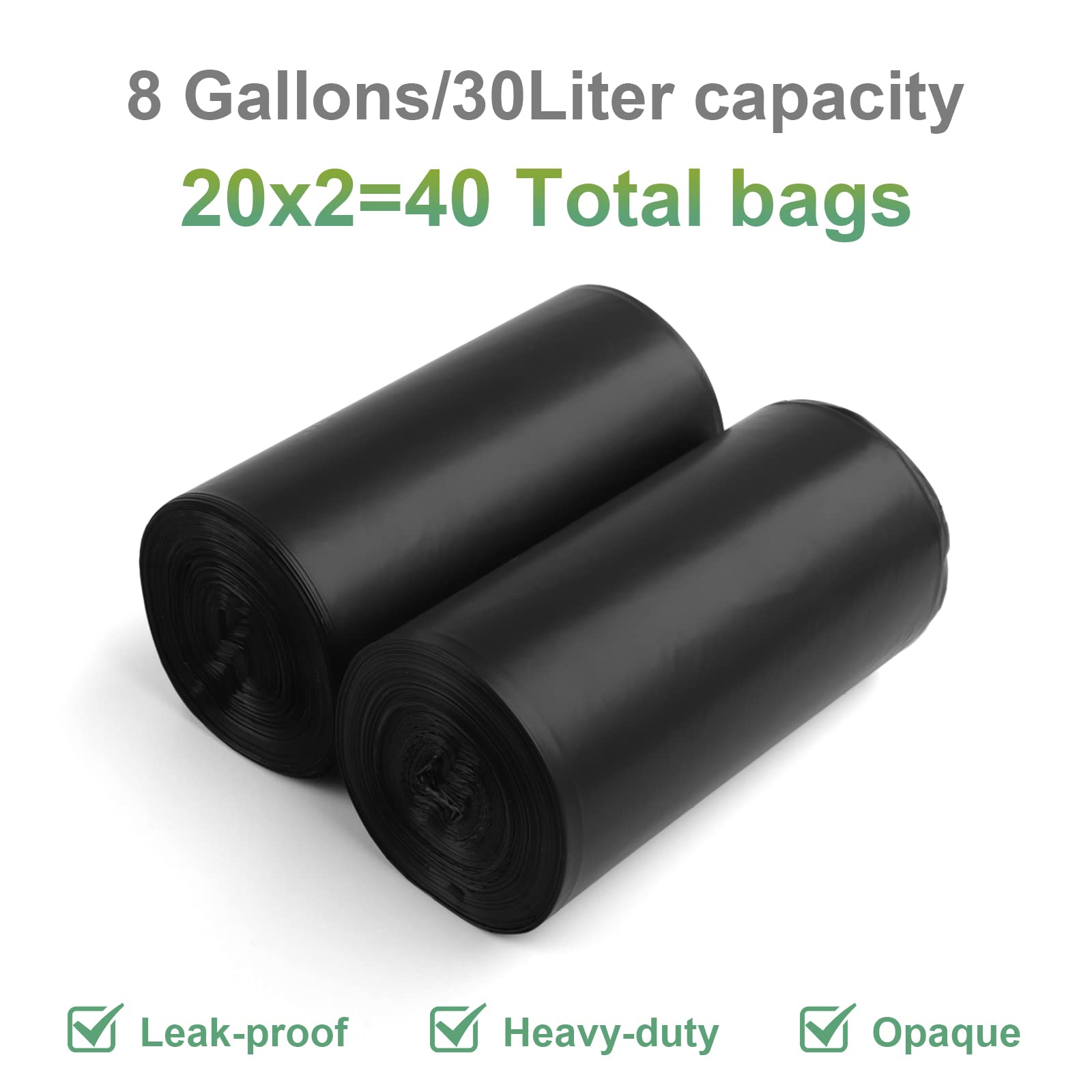 Eco-Friendly Portable Toilet Bags for Camping & Outdoor Adventures - 40 Pack Compostable Biodegradable Toilet Liners, 8 Gallon Thickened Bucket Liners for RV, Boating, Hiking & Emergency Preparedness - Plastic-Free Waste Solution for Sustainable Travel
