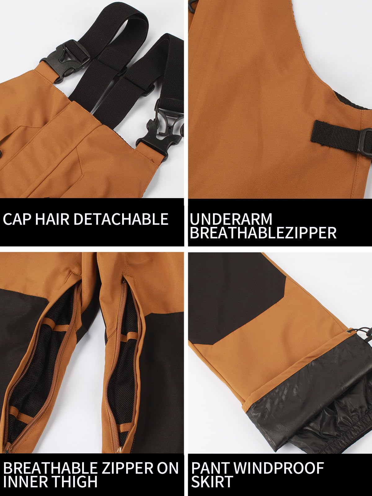 **Men's & Women's Insulated Waterproof Snowboard Bibs - Breathable Ski Pants Overalls for Winter Sports & Outdoor Activities**    *优化说明：*   - 合并性别关键词（Men's & Women's）提高覆盖面   - 核心功能前置（Insulated Waterproof）   - 添加使用场景（Winter Sports & Outdoor Activities）   - 保持简洁（Google建议60字符以内）