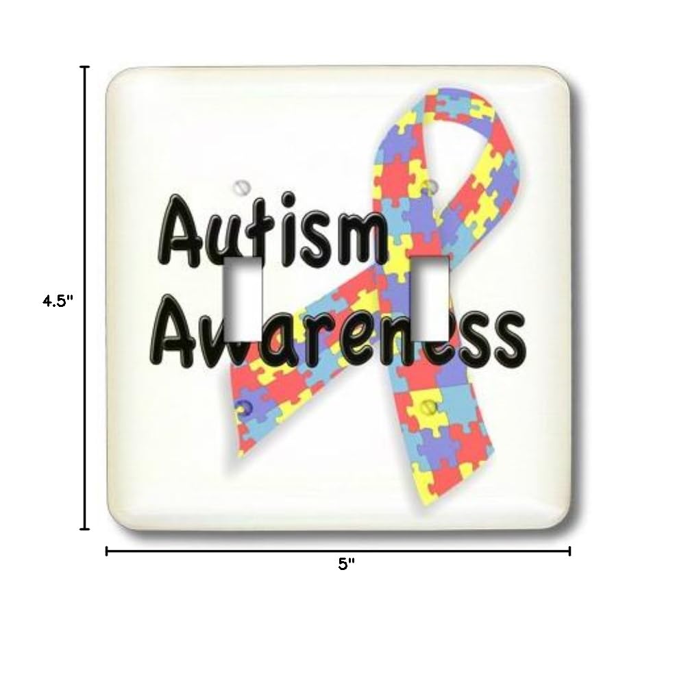 3D Rose EvaDane Autism Awareness Double Toggle Switch - Inspirational Quote Design for Home, Office & DIY Electronics Projects - Perfect for Wall Decor, Gifts & Autism Support Awareness