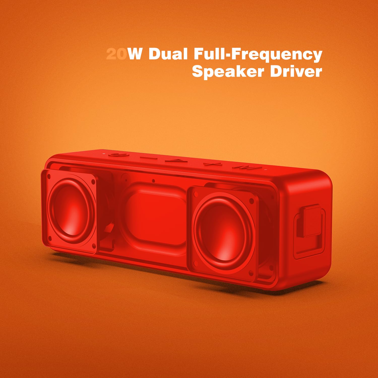 Raymate 20W IPX7 Waterproof Bluetooth Speaker - Wireless V5.0, HiFi Stereo Sound, 1000min Playtime, Portable Speaker for Home, Outdoor, Party, Travel & Beach | Perfect for Poolside, Camping & Backyard Gatherings