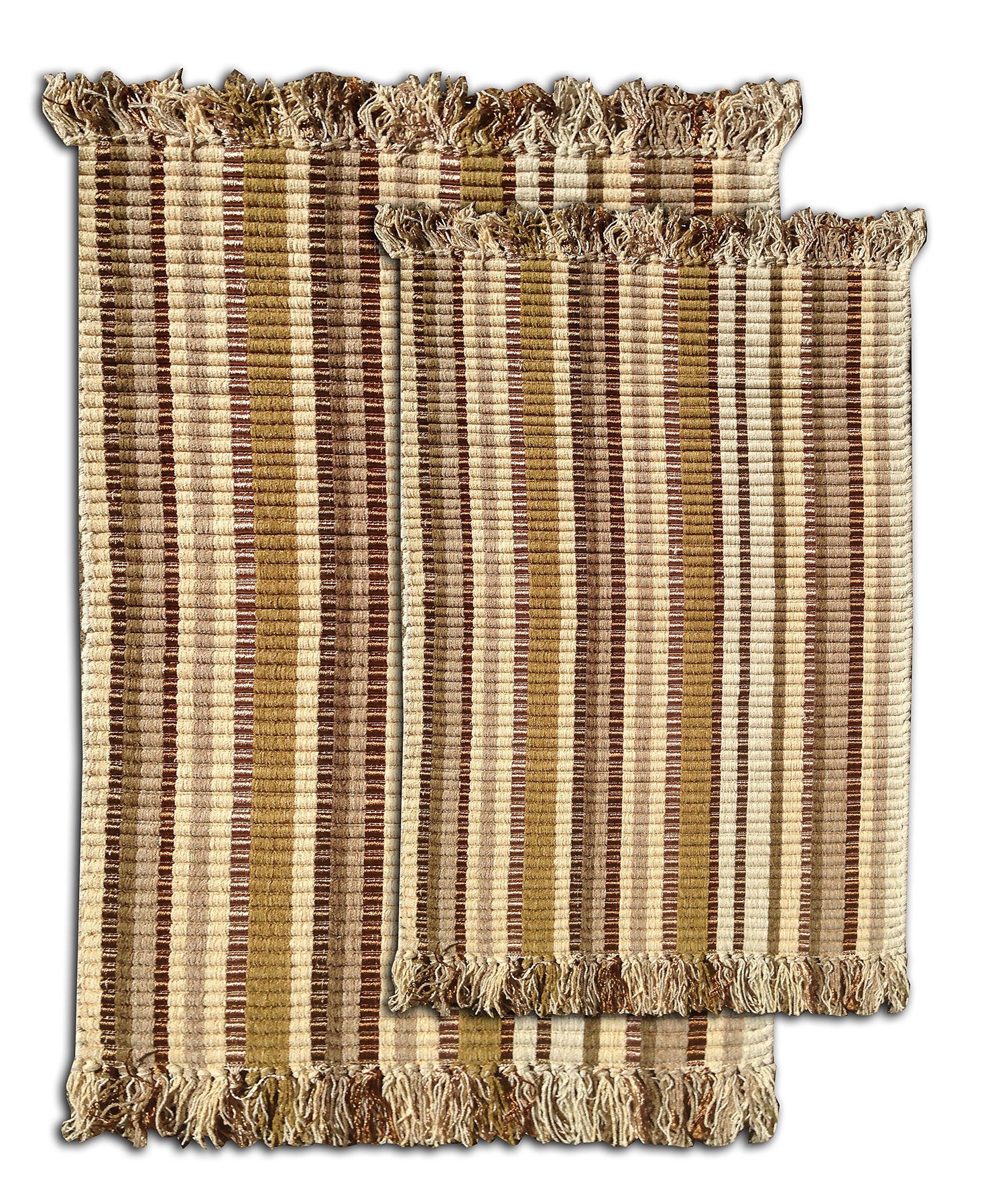Home Weavers Silk Ribbed Collection - Machine Washable Non-Slip Area Rug for Living Room, Soft Foldable Indoor Floor Carpet (1'7