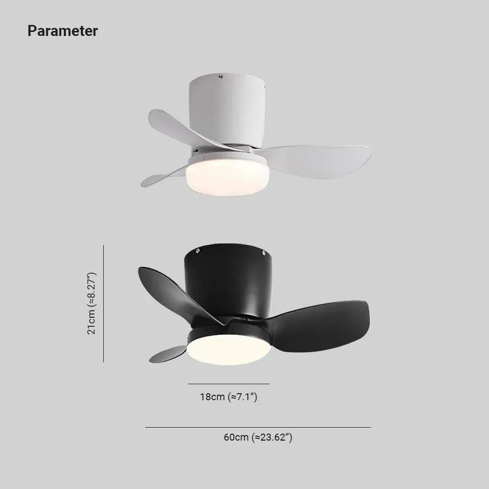 3-Blade Modern Acrylic Ceiling Fan with LED Light - Perfect for Bedroom, Living Room & Office Cooling & Lighting
