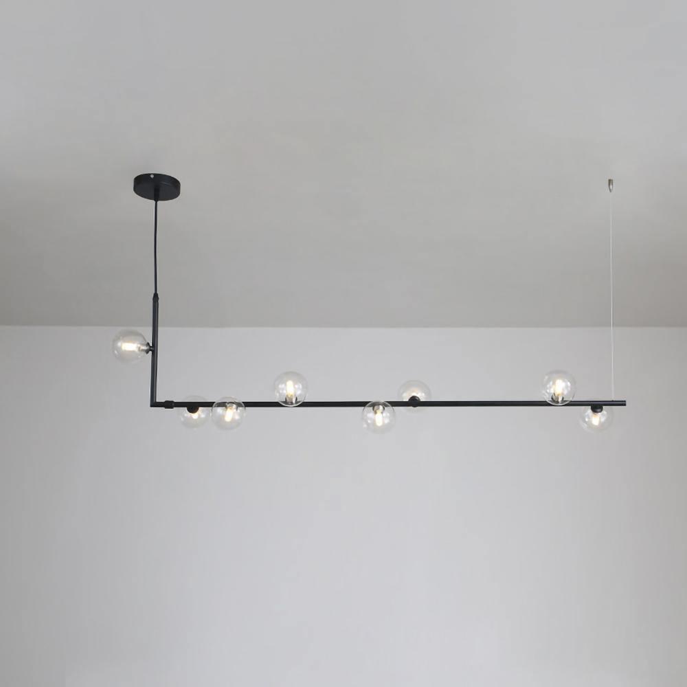 Air 73 Modern Glass Pendant Light - Elegant Hanging Chandelier for Dining Room, Kitchen Island & Living Room Decor