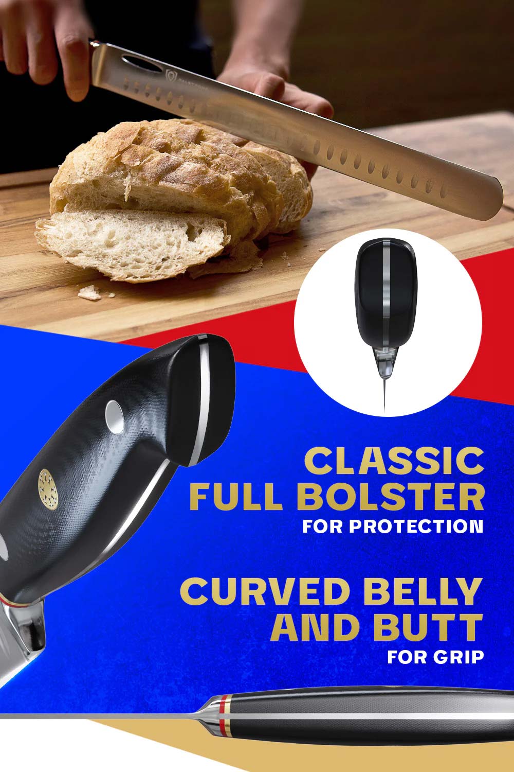 Dalstrong Centurion Series 12-inch Slicing & Carving Knife - Professional Chef Knife for Meat, Roasts & BBQ - Perfect for Home Kitchen & Restaurant Use