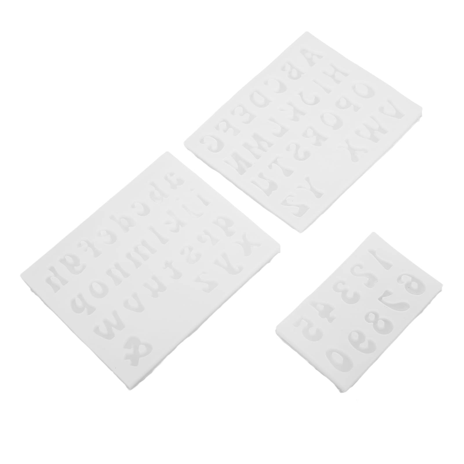 Premium Silicone Letter Molds Set - 3 Styles (Uppercase, Lowercase & Numbers) for Cake Decorating, Resin Crafts & DIY Projects - Non-Stick, Reusable Baking Molds for Cupcakes, Cookies & Chocolate Making